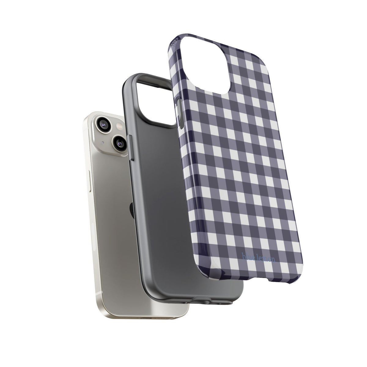 Navy Gingham Case