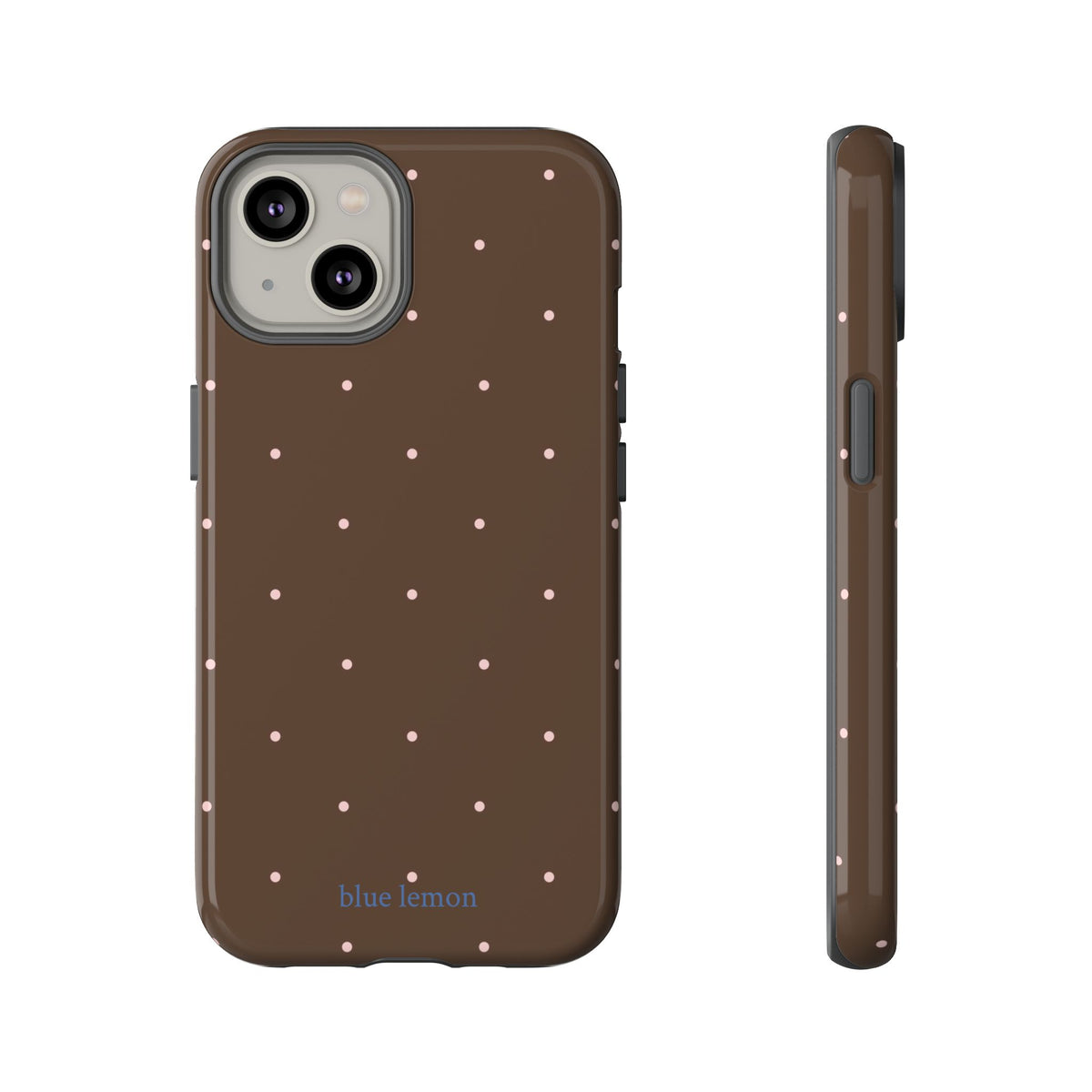 Brown & Pink Polka-Dot Case