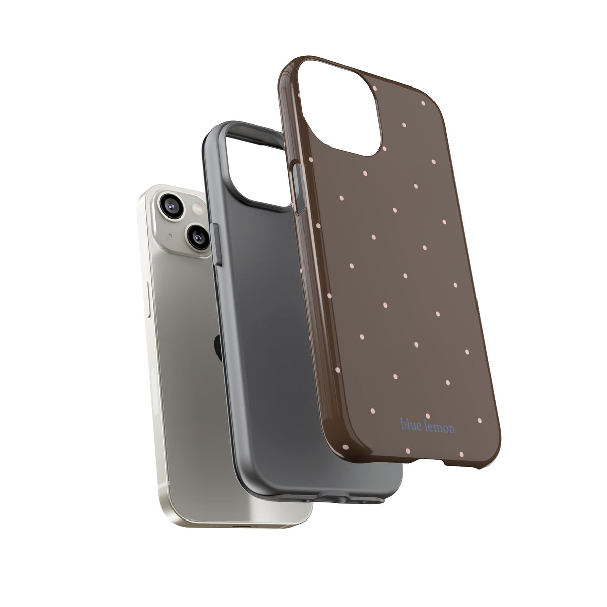Brown & Pink Polka-Dot Case