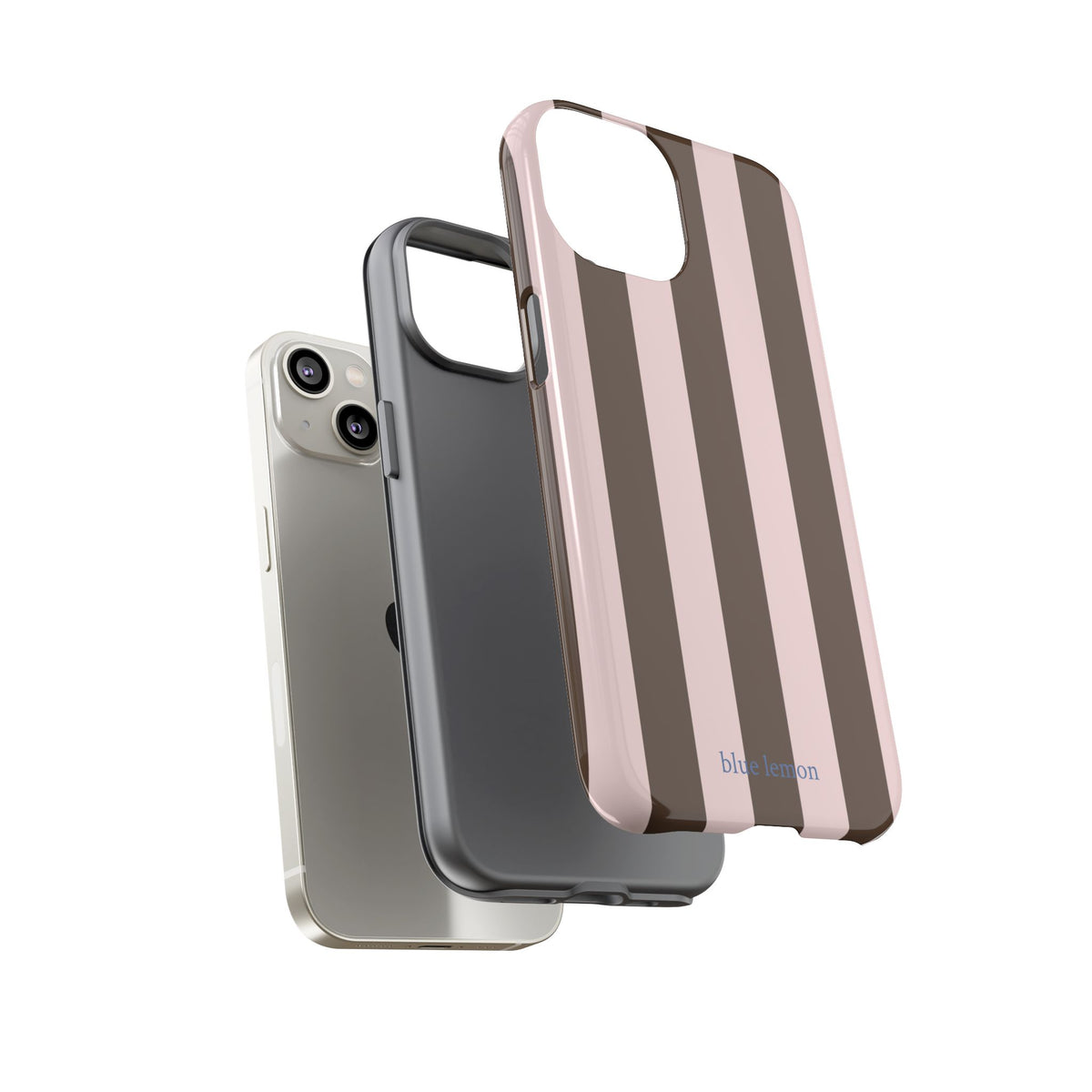 Pink & Brown Stripe Case