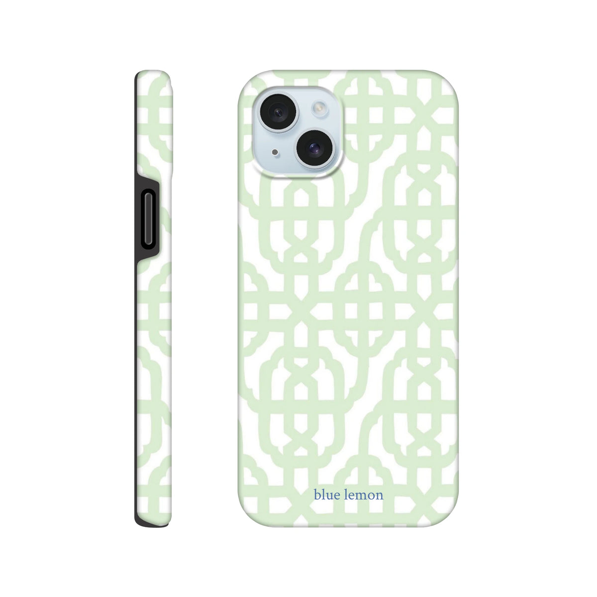 Green Geometric Case green pattern case – blue lemon shoppe